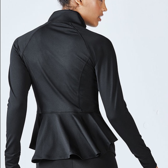 peplum athletic jacket
